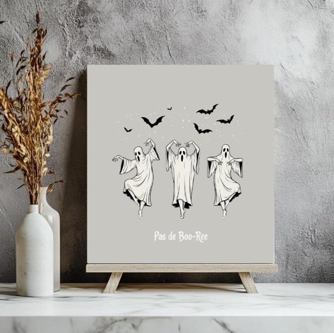 Pas De Boo Ree PNG Halloween Ghost Ballet Dancer Clipart Funny Spooky ...