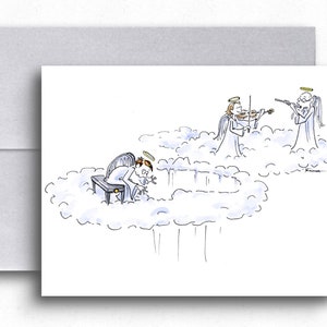 Pianist Cartoon - Funny Holiday Cards