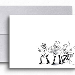 Desenho de percussão - Cartões de notas musicais