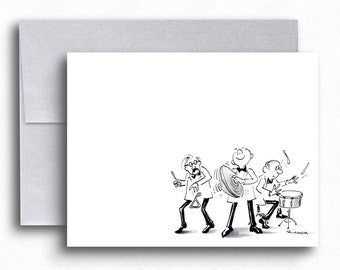 Caricature de percussions - Cartes de musique