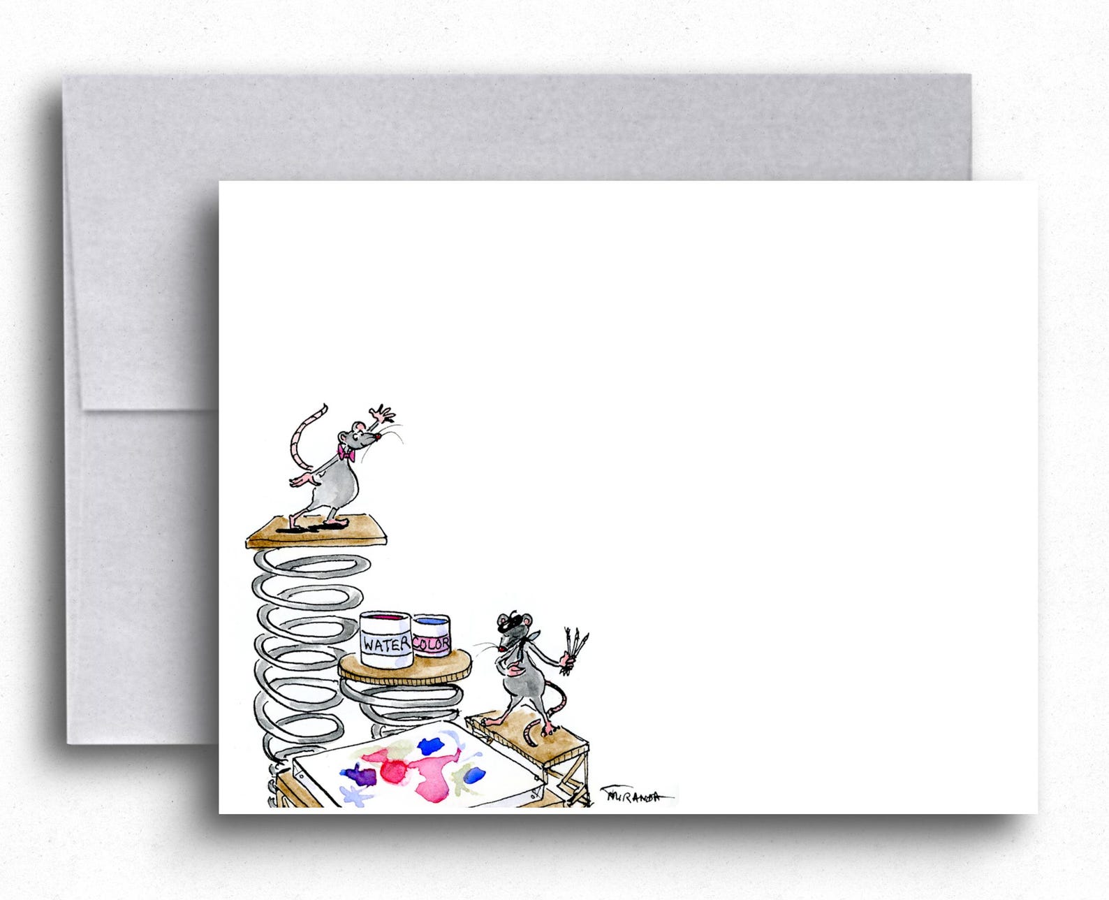 Boxed Set of 7 Flat Note Cards. Charming Stationery Flat Note Cards for ...