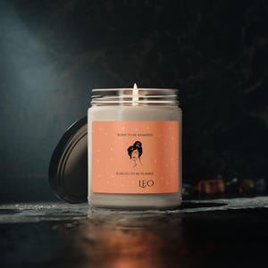 Leo Sternzeichen Kerze mit mutigem Astrologie Zitat &quot;Born to be Admired&quot;, Sternzeichen Kerze für Löwe Geburtstagsgeschenk, Leo Sternzeichen Geschenk, Leo Sternzeichen Geschenk