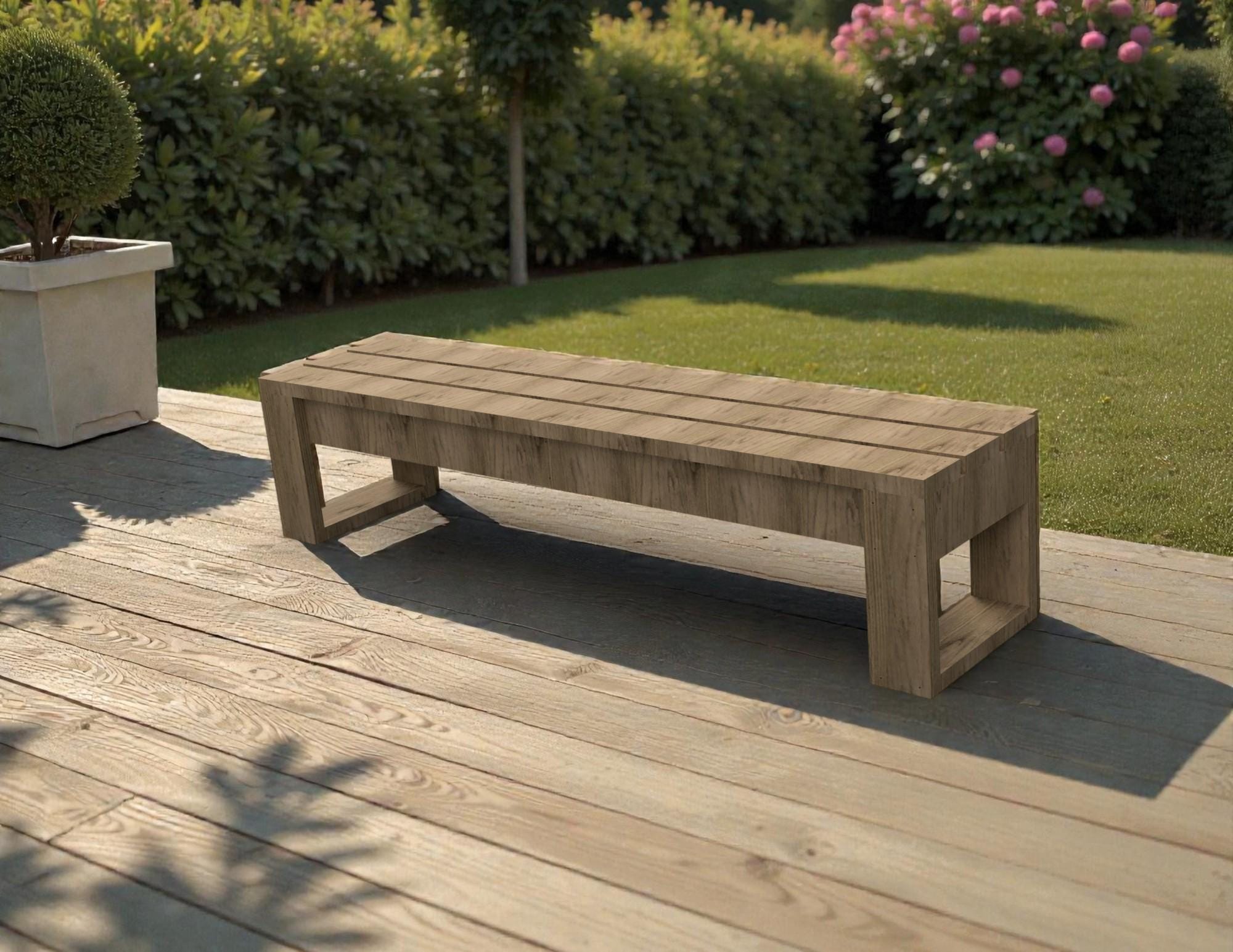 Outdoor Bench Woodworking Plans PDF, DIY 2x6 Lumber Garden Porch ...