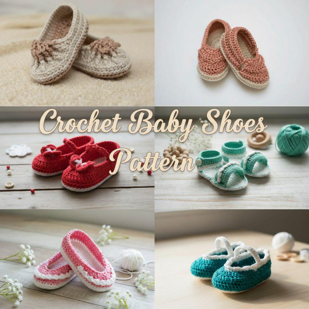 Crochet Baby Shoes Pattern PDF | Easy Beginner Baby Booties Tutorial ...