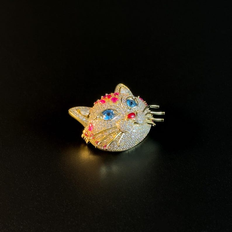 Cute Cat Brooch, Kitty Mini Brooch Pin - Etsy