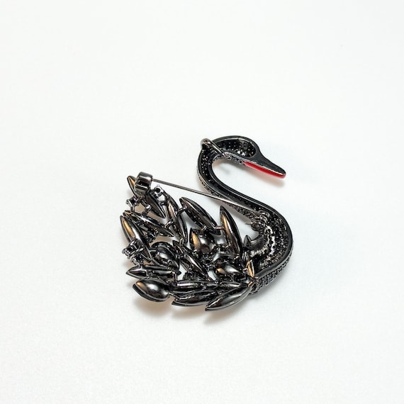 Elegant Black Swan Brooch Elegant Rhinestone Black Swan Brooches For Women Charms  main image 4