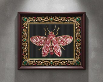 Elegant moth panel. Cross Stitch Pattern  (PDF/XSD)