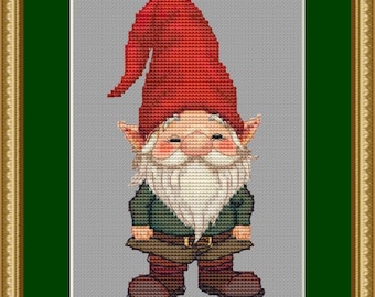 Little Red Riding Hood Gnome Cross Stitch Pattern (PDF)