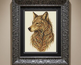 Totem Wolf. Cross Stitch Pattern. PDF Download.XML.