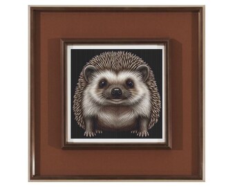 Woodland Hedgehog Cross Stitch Pattern. PDF Download.XML.