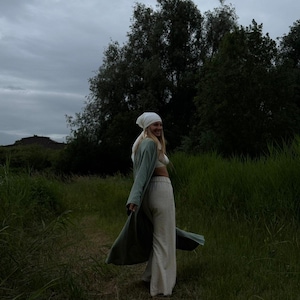 Boho Linen Kimono Robe | Handmade Ceremonial Wrap | Goddess Festival Cover Up