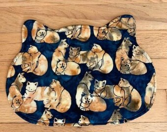 Cat Placemat, Pet Food Mat, Placemats, Cat Dish Placemat, Cat Feeding Station Mat. FREE CATNIP TOY!