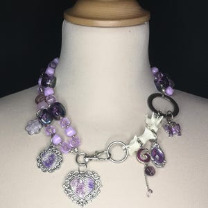 PURPLE BONE NECKLACE