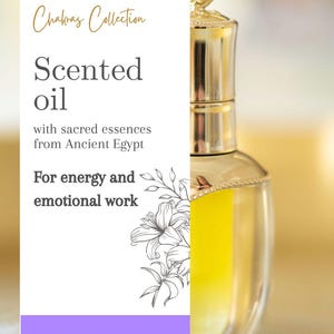 Huile énergétique pour le chakra couronne ou septième chakra - Aux essences sacrées de l&#39;Égypte ancienne