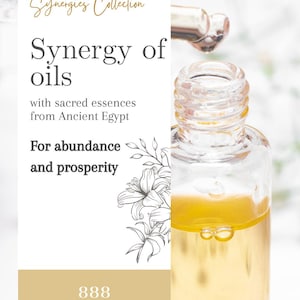 Synergie d&#39;essences égyptiennes pour « Attirer l&#39;abondance » – Huile parfumée naturelle pour rituels, aromathérapie et méditation spirituelle