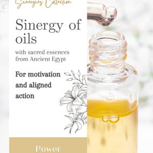 Synergie d&#39;essences égyptiennes pour « Motivation et Action » - Huile parfumée naturelle pour rituel, aromathérapie et méditation spirituelle