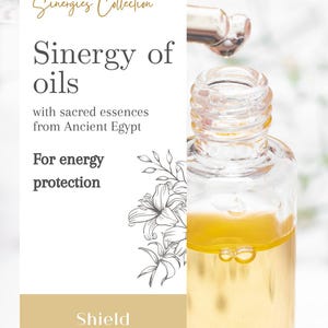 Synergie d&#39;essences égyptiennes pour la « Protection énergétique » – Huile parfumée naturelle pour rituels, aromathérapie et méditation spirituelle