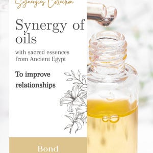 Synergie d&#39;essences égyptiennes « Renforcer les liens et les relations » - Huile parfumée naturelle pour rituels, aromathérapie et méditation spirituelle