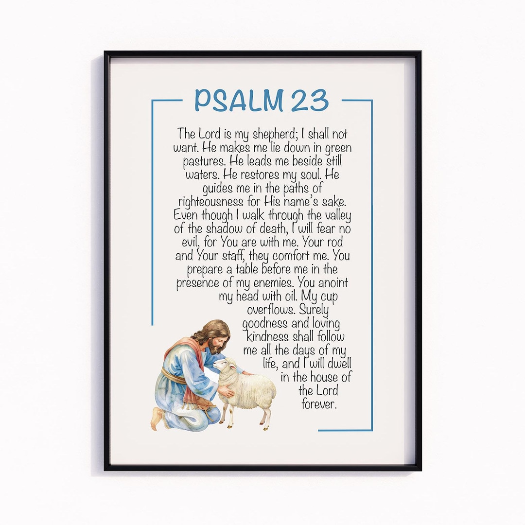 Psalm 23 - the Lord is My Shepherd Bible Verse Print (digital Download ...