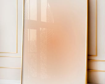 Pastel Orange Aura Print: Affirmation Wall Art for Minimal Modern Decor (Digital Download)