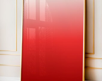 Burgundy Red Gradient Print: Minimal Affirmation Wall Art (Digital Download)