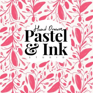 Elegant roze botanisch naadloos patroon handgetekende pastel inktbladeren ontwerp voor stoffenprint, verpakking moderne ambachtelijke projecten achtergrond