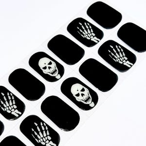 Envolturas de uñas de gel semicuradas espeluznantes, decoración de uñas de Halloween, manicura fácil de hacer, pegatinas festivas para uñas, fantasmas y calabazas