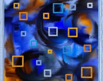 Digital - Electric Equilibrium – 8x8 Digital Abstract Print