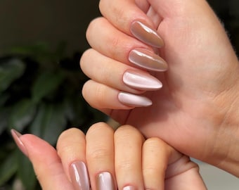 Handmade Cateye Press On Nails: Mirror Nails | Gifts for Her