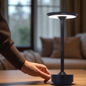 Wiederaufladbare LED-Tischlampe - Kabelloses Umgebungslicht für Restaurant, Café, Esstisch, Schlafzimmer oder Außenterrasse - Moderne Dekorbeleuchtung