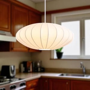 Handmade Wabi-Sabi Silk Pendant Light | Minimalist Japanese Origami Ceiling Lamp | LED Hanging Fixture for Home, Dining Room, or Café
