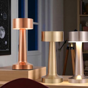 Cordless USB Rechargeable LED Table Lamp– Modern Dimmable Night Light for Bar, Bedroom, or Desk – Portable Ambient Lighting for Home & Decor