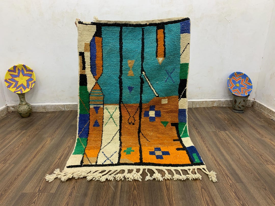 Berber Rug Pattern Colorful Berber Rug: Modern Patterns, Warm Wool Boho Style - Etsy