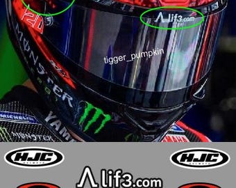 Visor Sponsor Stickers for Fabio Quartararo Helmet  (5 Stickers) NEW 2023+