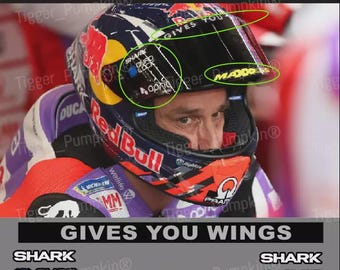 Visor Decals Stickers for Johann Zarco Helmet