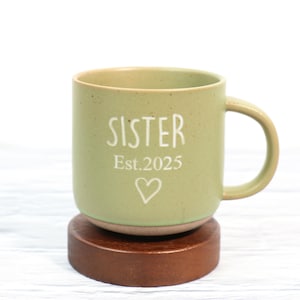 Custom Ceramic Mug with Your Text, Engraved Coffee Cup, Ceramic Mug, Personalize Mug with Your Words and Date, Gifts for Dad, Mom, Sisters