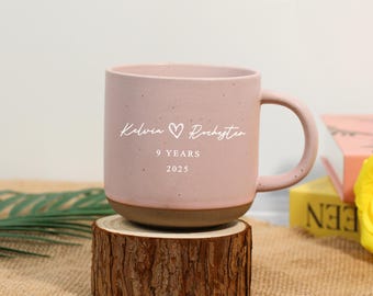 Personalized Anniversary Gift, Gift for Wife,Custom Ceramic Mug , Engraved Coffee Cup, Ceramic Mug, Personalize Mug with Your Words and Date