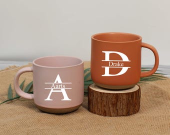 Personalized Engraved Ceramic Coffee Mug: Custom Name Gift