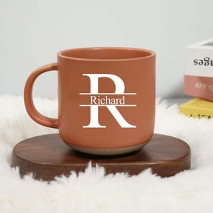 Personalized Ceramic Mug, Engraved Coffee Mug, Custom Name Mug Gift Ideas, Wedding Party Mug, Minimalist Engraved Mug