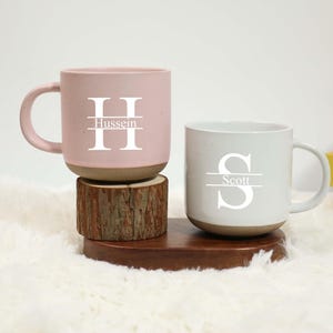 Personalized Ceramic Mug, Engraved Coffee Mug, Custom Name Mug Gift Ideas, Wedding Party Mug, Minimalist Engraved Mug,Custom Wedding Mug