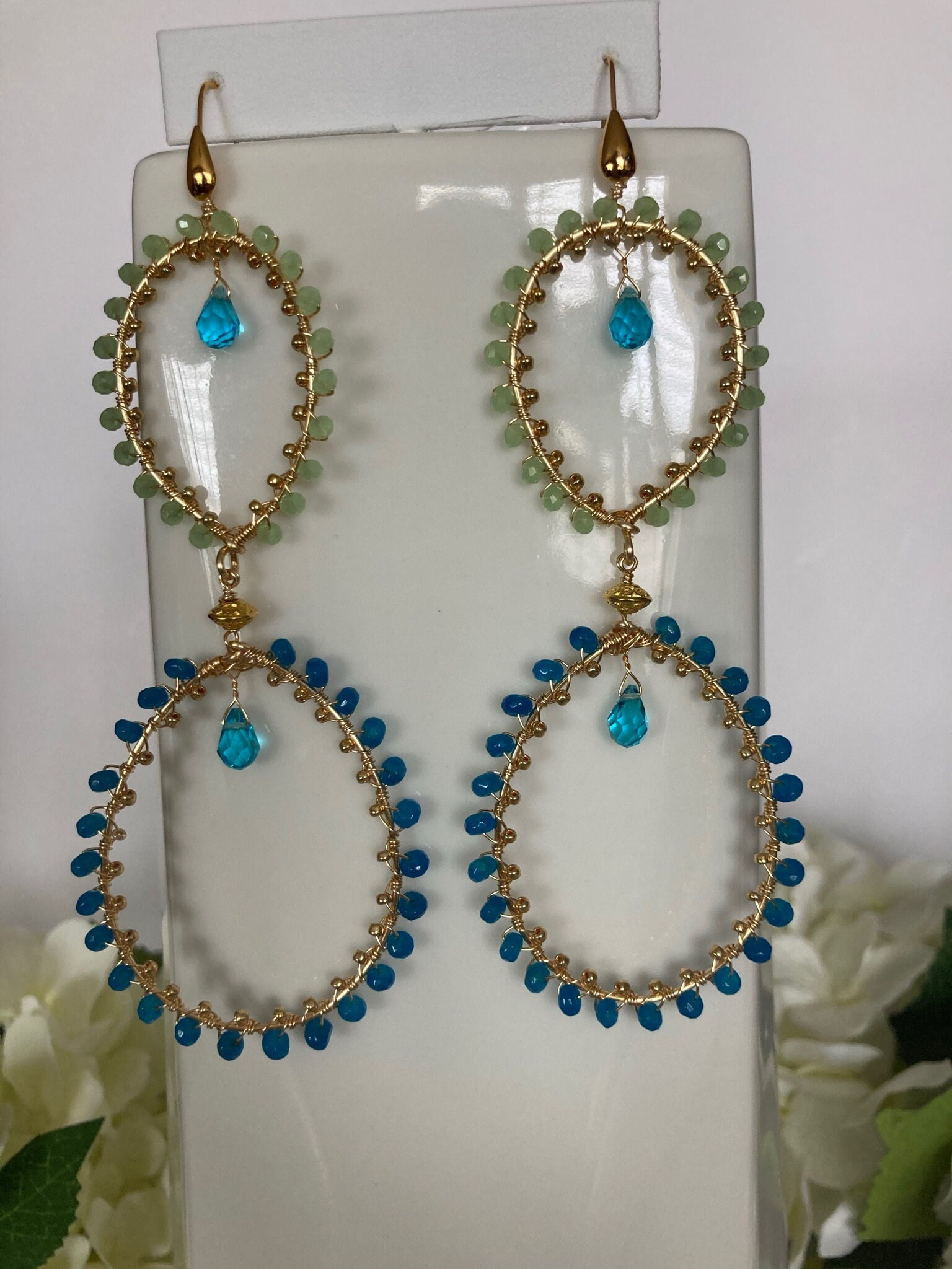 Wire Wrap Earring Bead Earring Spanish Earring Ethnic Etsy Canada