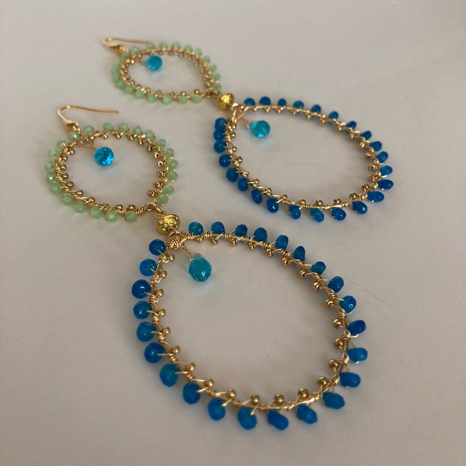 Wire Wrap Earring Bead Earring Spanish Earring Ethnic Etsy Canada