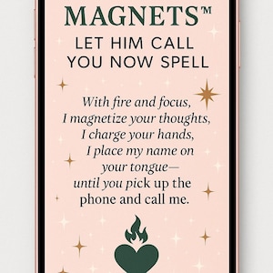 Call Me NOW Spell PDF | Instant Call or TEXT | Communication Magic