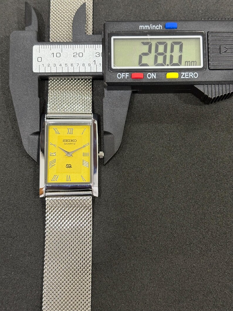 Vintage Seiko Slim Rectangular Tank Watch, Quartz Stainless Steel Men’s ...