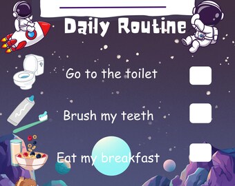 Guida visiva alla routine quotidiana per bambini con autismo e ADHD.