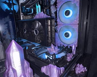 Purple - Translucent Magnetic Crystals (PETG) for PC Case Decor