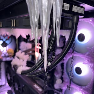 Translucent Icicle Crystals - Magnetic! (PETG) for PC Case Decor Corner Icicles