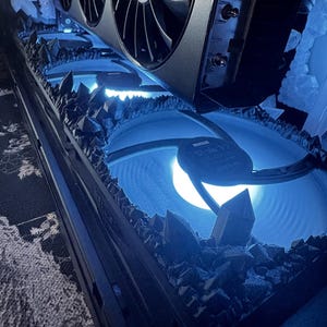 Black Ice Crystal PC-Lüftergitter: 120 mm / 140 mm Computergehäuseabdeckung