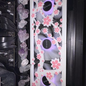Sakura Cherry Blossom Magnetic Triple Fan Grill: 360mm/420mm PC Case/AIO Cover