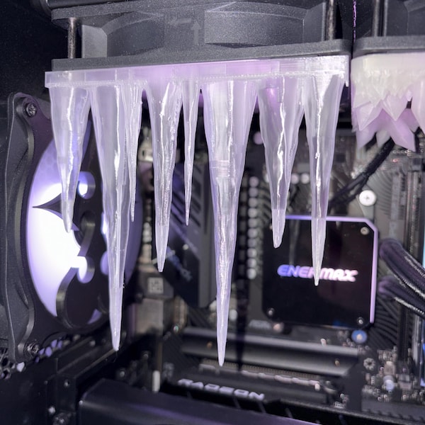 Translucent Icicle Crystals - Magnetic! (PETG) for PC Case Decor